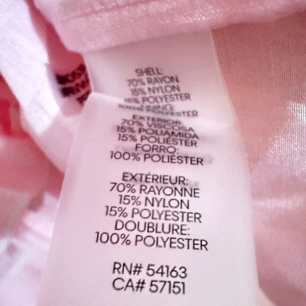 Karl Lagerfeld Light Pink V-Neck Blouse - Picture 2 of 2